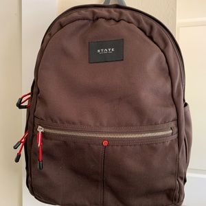 Brown STATE laptop backpack